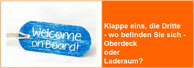 Klappe eins, die Dritte – Oberdeck oder Laderaum – wo befinden Sie sich?  [Podcast]